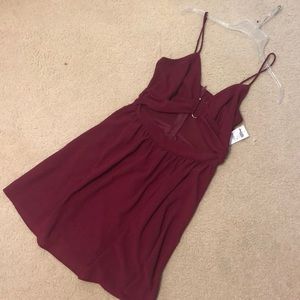 Dark red dress!